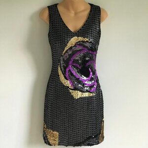 Bluemarine Made In Italy Sequin Mini Dress, Size XS